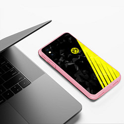 Чехол iPhone XS Max матовый FC Borussia Dortmund: Abstract, цвет: 3D-баблгам — фото 2