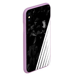 Чехол iPhone XS Max матовый FC Juventus: Abstract, цвет: 3D-сиреневый — фото 2