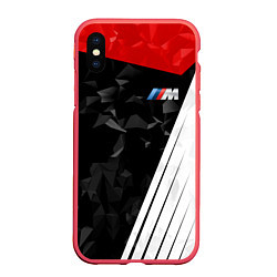 Чехол iPhone XS Max матовый BMW M: Poly Sport, цвет: 3D-красный