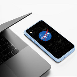 Чехол iPhone XS Max матовый NASA: Endless Space, цвет: 3D-голубой — фото 2