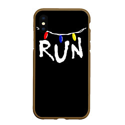 Чехол iPhone XS Max матовый Stranger Things RUN