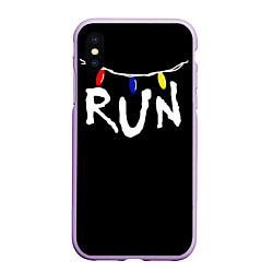 Чехол iPhone XS Max матовый Stranger Things RUN