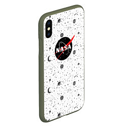 Чехол iPhone XS Max матовый NASA: Moonlight, цвет: 3D-темно-зеленый — фото 2