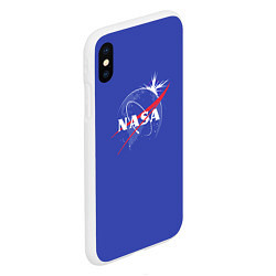 Чехол iPhone XS Max матовый NASA: Blue Space, цвет: 3D-белый — фото 2