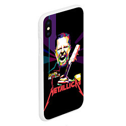 Чехол iPhone XS Max матовый Metallica: James Alan Hatfield, цвет: 3D-белый — фото 2