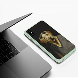 Чехол iPhone XS Max матовый Mr Peanutbutter, цвет: 3D-салатовый — фото 2