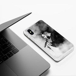 Чехол iPhone XS Max матовый Jah Khalib: Black mist, цвет: 3D-белый — фото 2