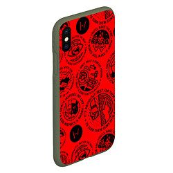 Чехол iPhone XS Max матовый 21 Pilots: Don't Trust, цвет: 3D-темно-зеленый — фото 2