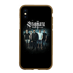 Чехол iPhone XS Max матовый Stigmata Band, цвет: 3D-коричневый