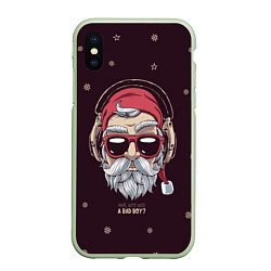 Чехол iPhone XS Max матовый Who was a bad boy?, цвет: 3D-салатовый