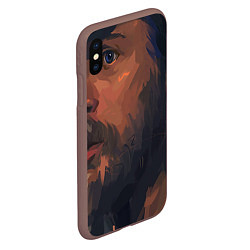 Чехол iPhone XS Max матовый Peaky blinders, цвет: 3D-коричневый — фото 2