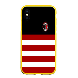 Чехол iPhone XS Max матовый АC Milan: R&W, цвет: 3D-желтый