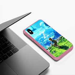 Чехол iPhone XS Max матовый Z-Link, цвет: 3D-малиновый — фото 2