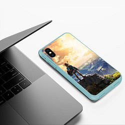 Чехол iPhone XS Max матовый Knight Link, цвет: 3D-мятный — фото 2