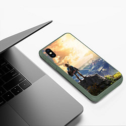 Чехол iPhone XS Max матовый Knight Link, цвет: 3D-темно-зеленый — фото 2