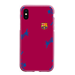 Чехол iPhone XS Max матовый FC Barcelona: Purple Original
