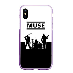 Чехол iPhone XS Max матовый Muse B&W, цвет: 3D-сиреневый