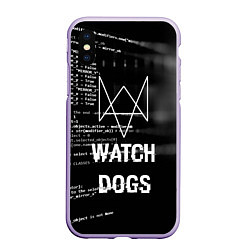 Чехол iPhone XS Max матовый Watch Dogs: Hacker, цвет: 3D-светло-сиреневый