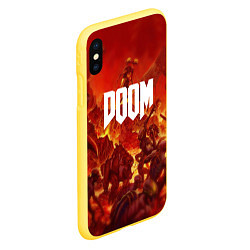 Чехол iPhone XS Max матовый DOOM: Hellfire, цвет: 3D-желтый — фото 2
