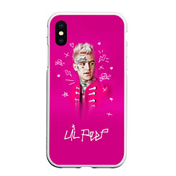 Чехол iPhone XS Max матовый Lil Peep: Pink Light, цвет: 3D-белый