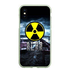 Чехол iPhone XS Max матовый STALKER - ЛЕНА, цвет: 3D-салатовый