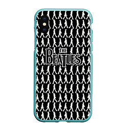 Чехол iPhone XS Max матовый The Beatles, цвет: 3D-мятный