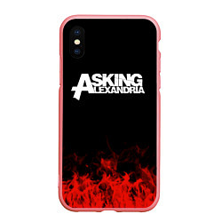Чехол iPhone XS Max матовый Asking Alexandria: Flame, цвет: 3D-баблгам