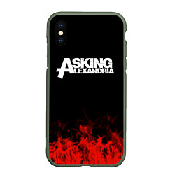 Чехол iPhone XS Max матовый Asking Alexandria: Flame