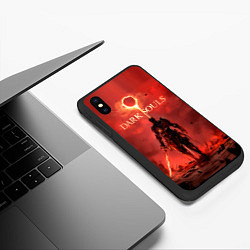 Чехол iPhone XS Max матовый Dark Souls: Red Sunrise, цвет: 3D-черный — фото 2