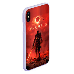 Чехол iPhone XS Max матовый Dark Souls: Red Sunrise, цвет: 3D-светло-сиреневый — фото 2