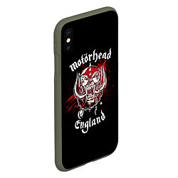 Чехол iPhone XS Max матовый Motorhead England, цвет: 3D-темно-зеленый — фото 2