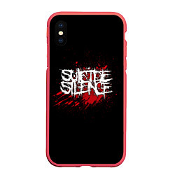 Чехол iPhone XS Max матовый Suicide Silence Blood