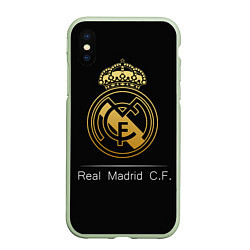 Чехол iPhone XS Max матовый FC Real Madrid: Gold Edition