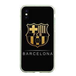 Чехол iPhone XS Max матовый Barcelona Gold Edition, цвет: 3D-салатовый