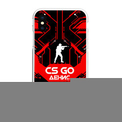 Чехол iPhone XS Max матовый CS:GO - Денис, цвет: 3D-белый