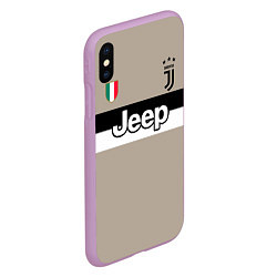Чехол iPhone XS Max матовый FC Juventus: Away 18/19, цвет: 3D-сиреневый — фото 2