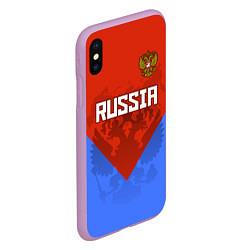 Чехол iPhone XS Max матовый Russia Red & Blue, цвет: 3D-сиреневый — фото 2