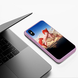 Чехол iPhone XS Max матовый Red Pony, цвет: 3D-сиреневый — фото 2