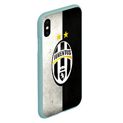 Чехол iPhone XS Max матовый FC Juventus W&B, цвет: 3D-мятный — фото 2