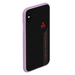 Чехол iPhone XS Max матовый Mitsubishi: Sport Line, цвет: 3D-сиреневый — фото 2