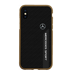 Чехол iPhone XS Max матовый Mercedes AMG: Sport Line, цвет: 3D-коричневый