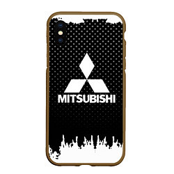 Чехол iPhone XS Max матовый Mitsubishi: Black Side