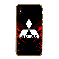 Чехол iPhone XS Max матовый Mitsubishi: Red Anger, цвет: 3D-коричневый