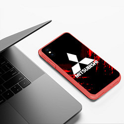 Чехол iPhone XS Max матовый Mitsubishi: Red Anger, цвет: 3D-красный — фото 2