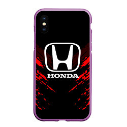 Чехол iPhone XS Max матовый Honda: Red Anger, цвет: 3D-фиолетовый