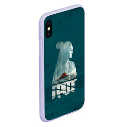 Чехол iPhone XS Max матовый Drummatix Vega, цвет: 3D-светло-сиреневый — фото 2