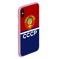 Чехол iPhone XS Max матовый СССР: Спортсмен, цвет: 3D-розовый — фото 2