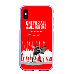 Чехол iPhone XS Max матовый One for all & all for one