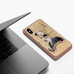 Чехол iPhone XS Max матовый Зигмунд Фрейд, цвет: 3D-коричневый — фото 2