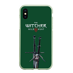 Чехол iPhone XS Max матовый The Witcher: Wild Hunt, цвет: 3D-салатовый